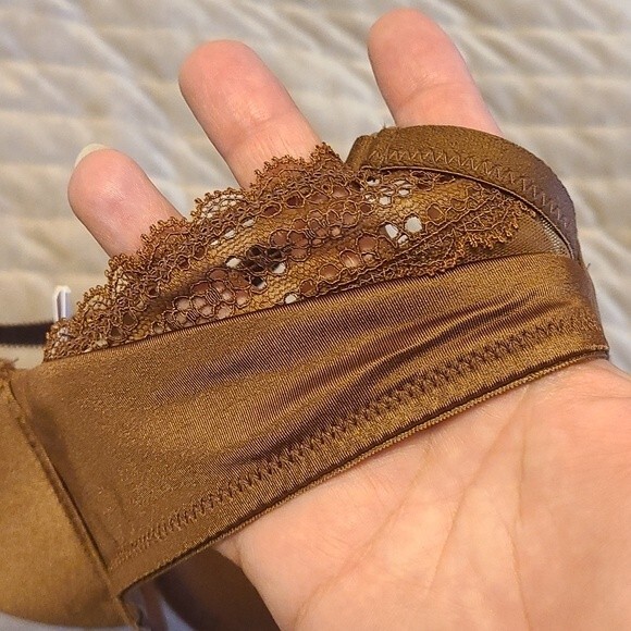 Auden demi coverage brown bra with lace NWT - Picture 6 of 8